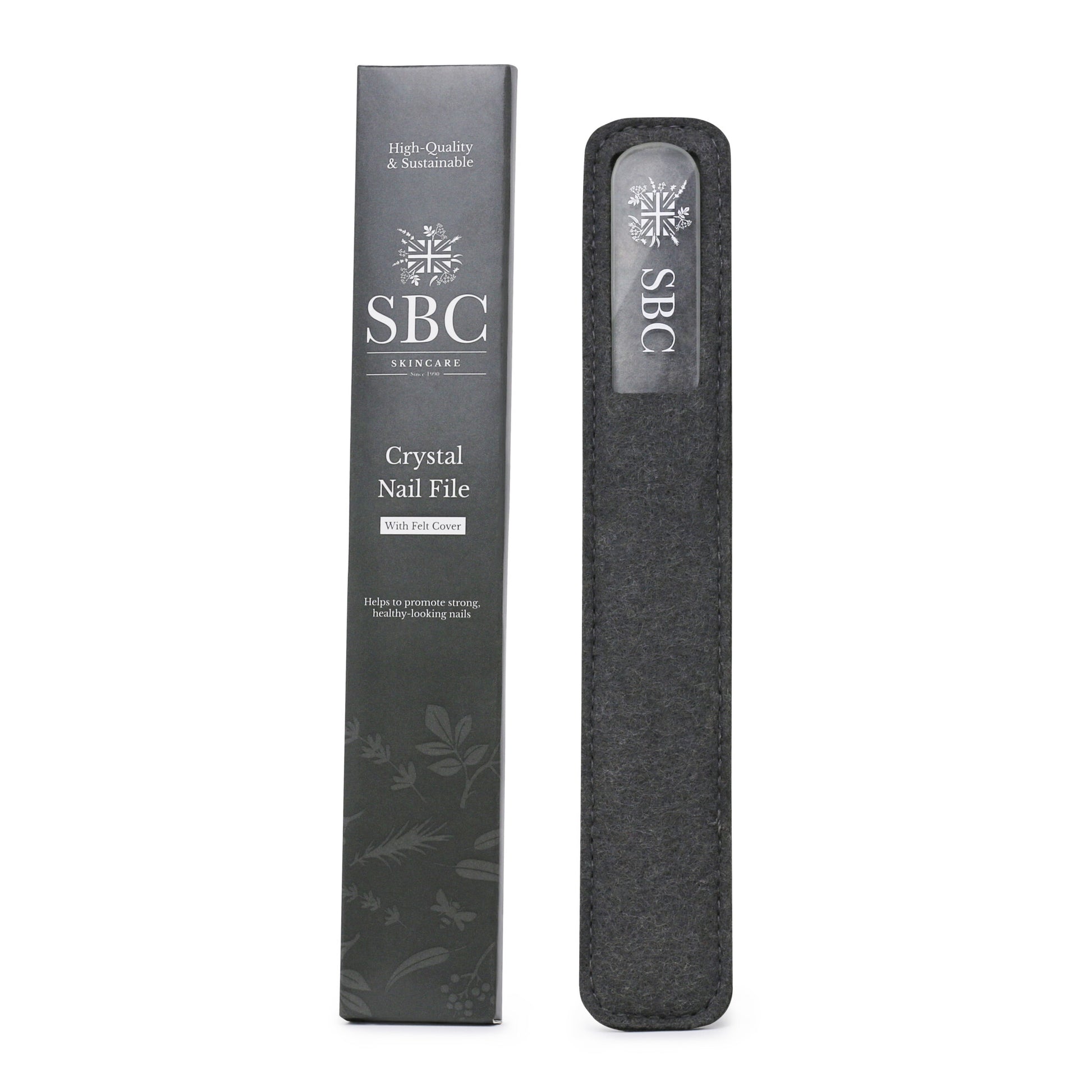 Crystal Nail File in its felt packages with its packaging