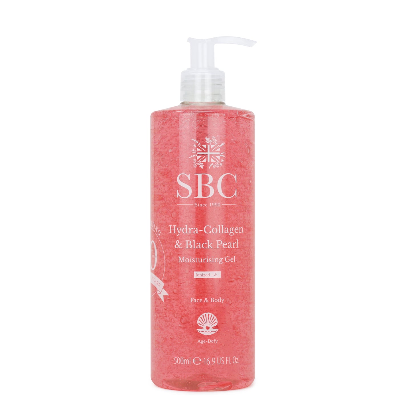 500ml Hydra-Collagen & Black Pearl Moisturising Gel on a white background