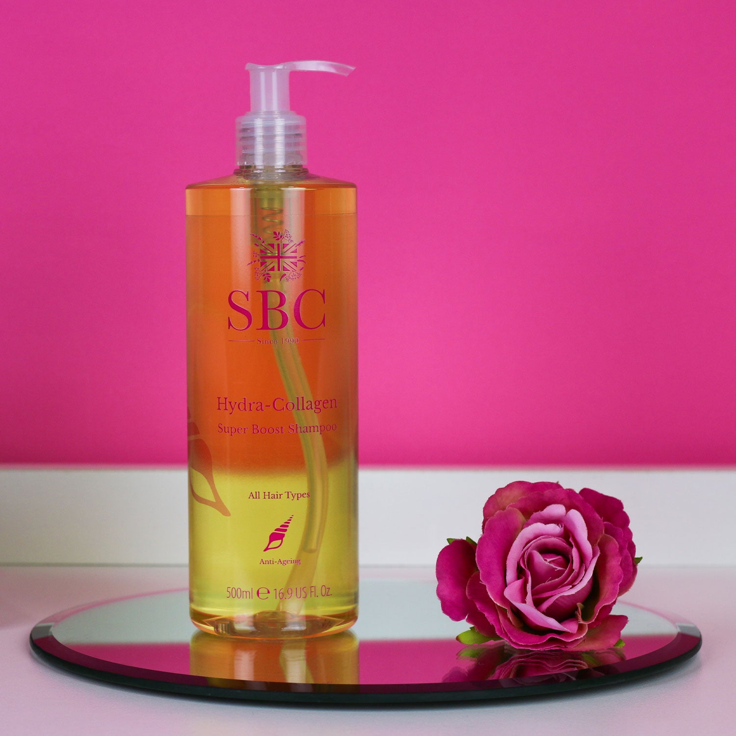 SBC Skincare Hydra-Collagen Super Boost Shampoo with rose