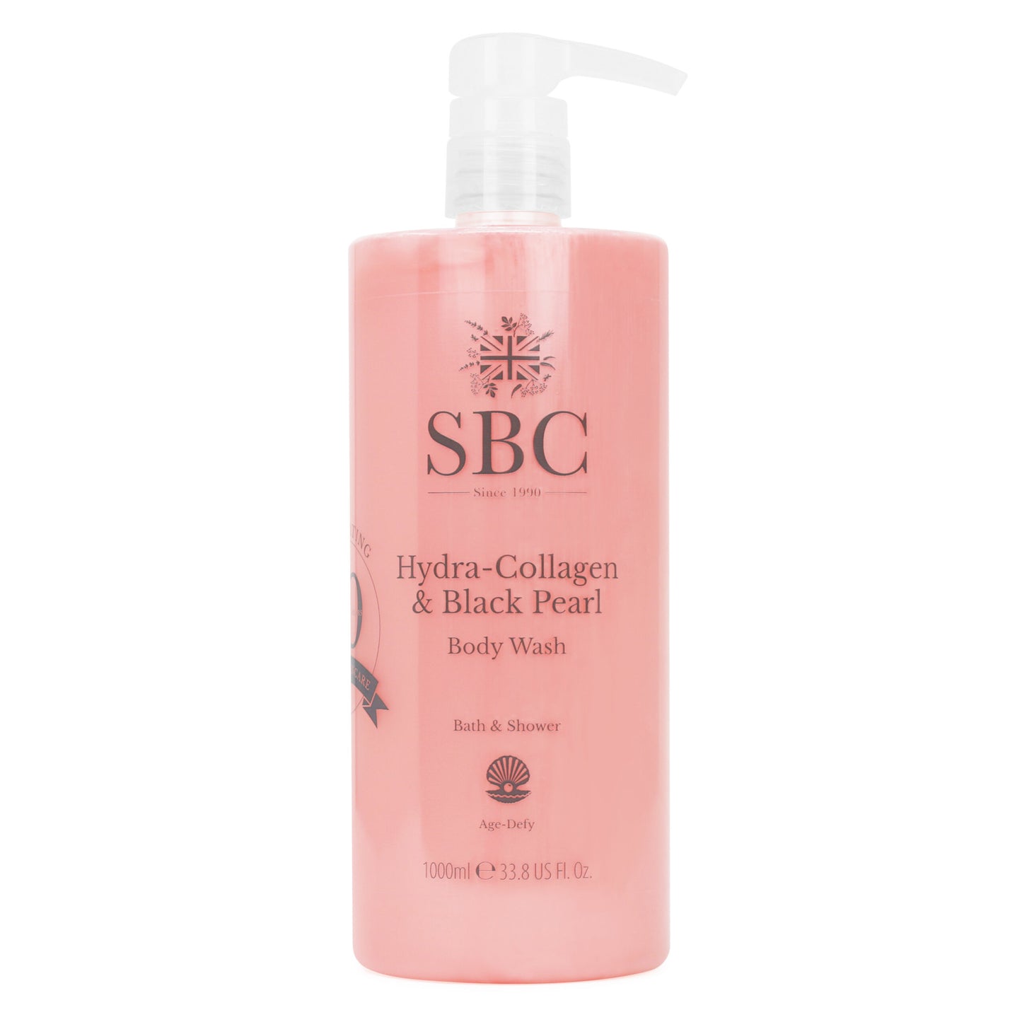 1000ml Hydra-Collagen & Black Pearl Body Wash on a white background