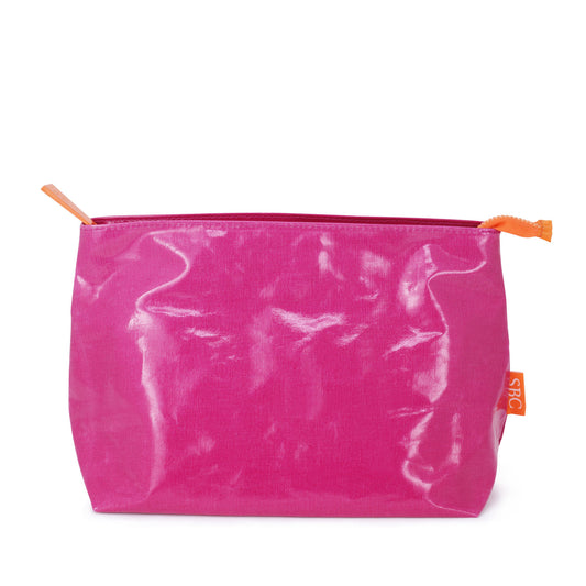 SBC Pink Cosmetic Bag with Orange Zip