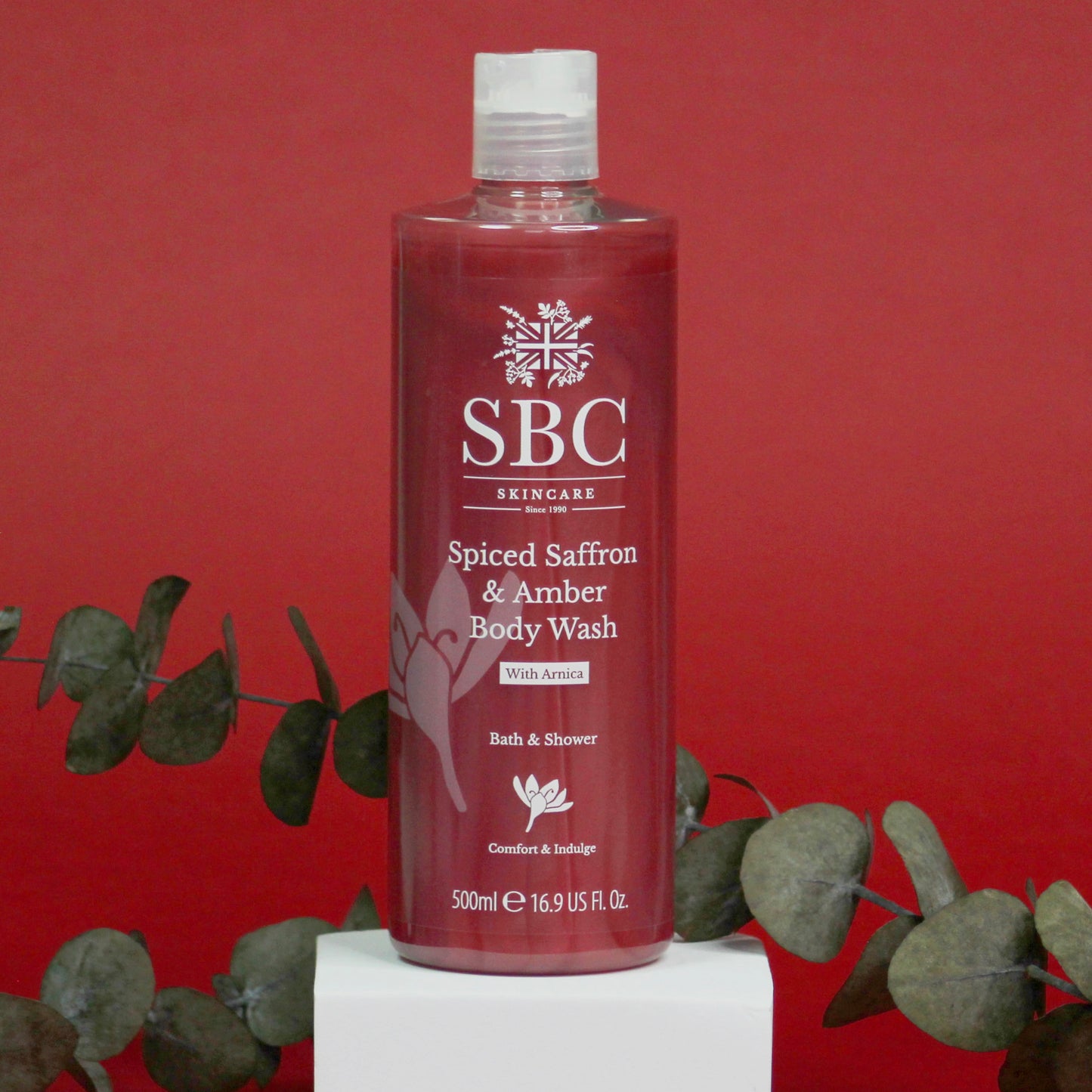 Spiced Saffron & Amber Body Wash with Arnica