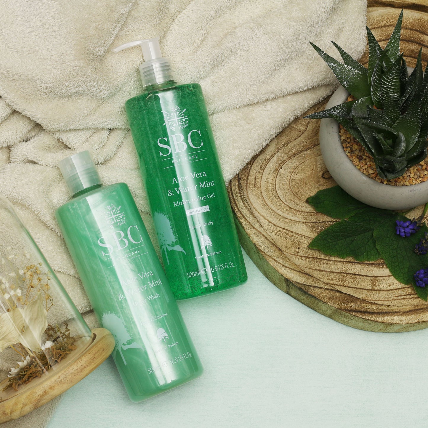 Aloe Vera & Watermint Body Wash duo