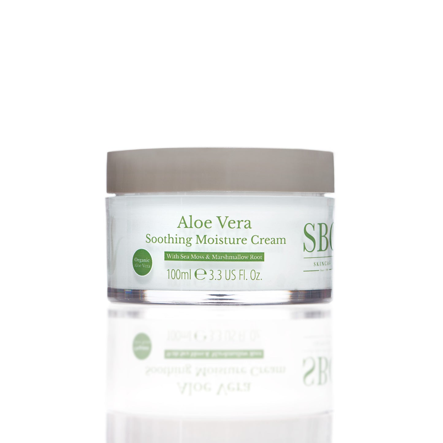 SBC Skincare's Aloe vera Soothing Moisture Cream 100ml on a white background 