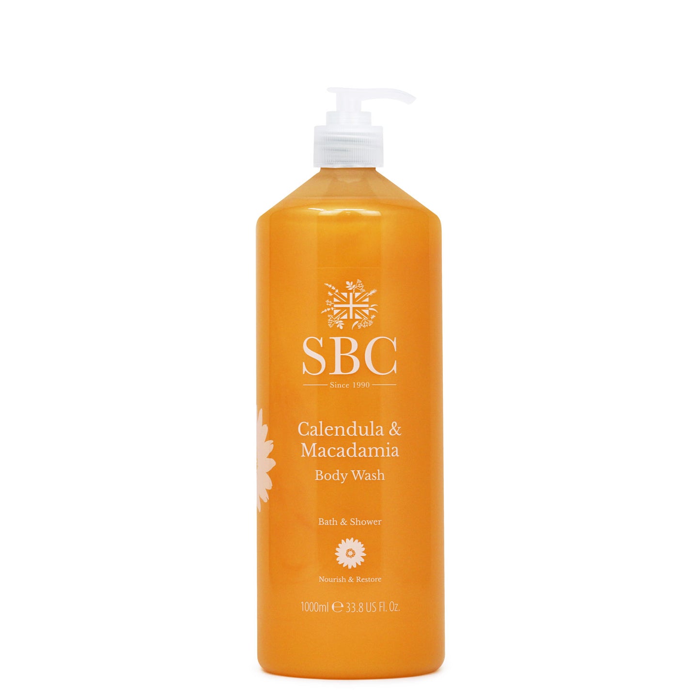 1000ml SBC Skincare Calendula & Macadamia Body Wash