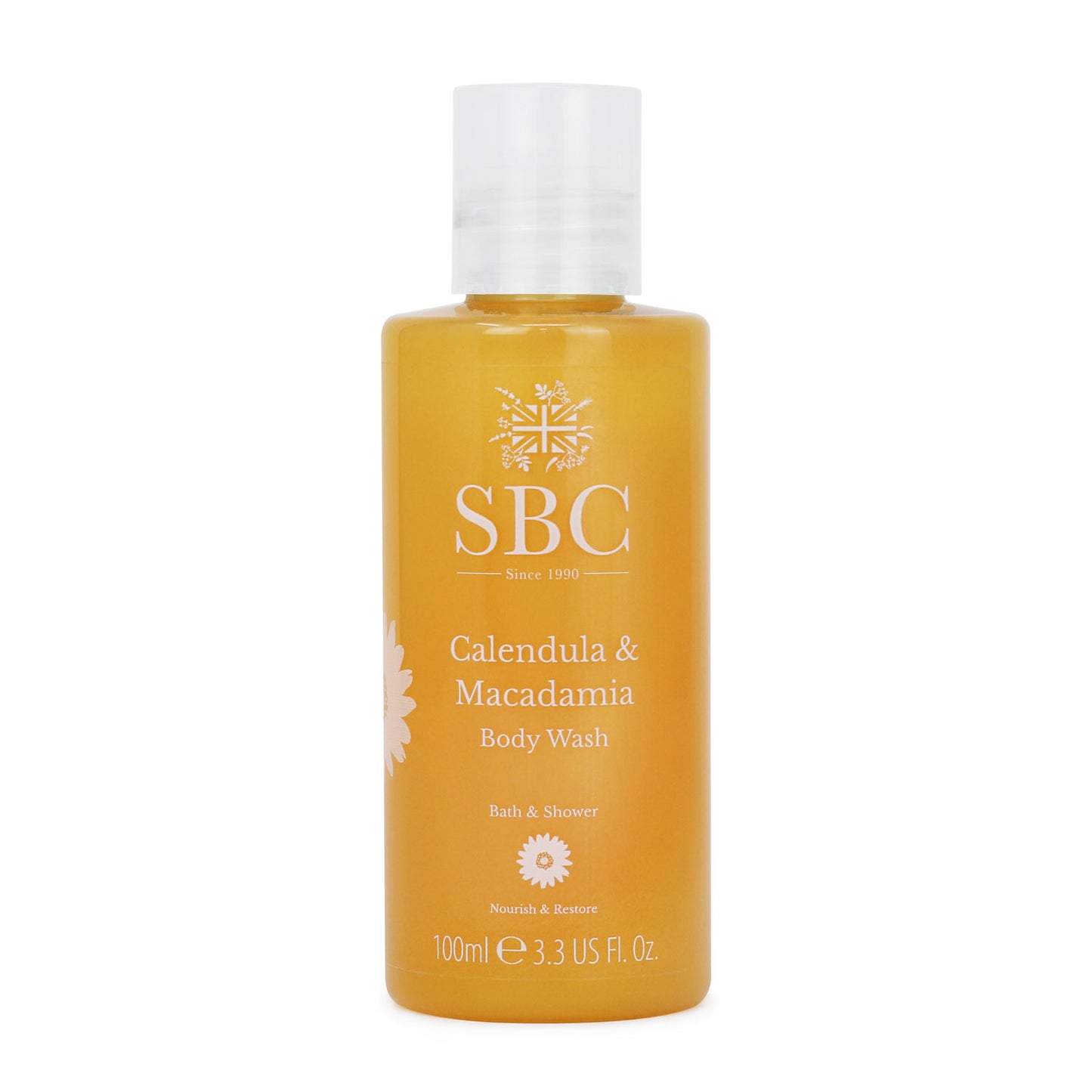 100ml SBC Skincare Calendula & Macadamia Body Wash