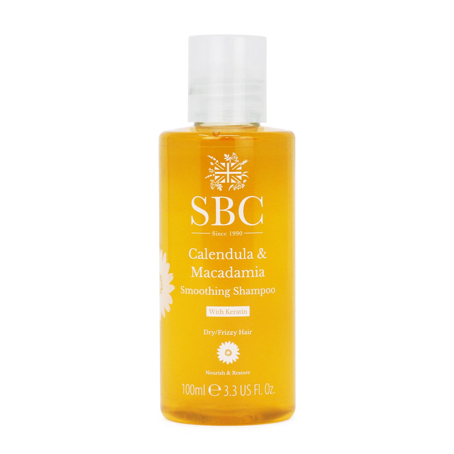 100ml SBC Skincare Calendula & Macadamia Smoothing Shampoo