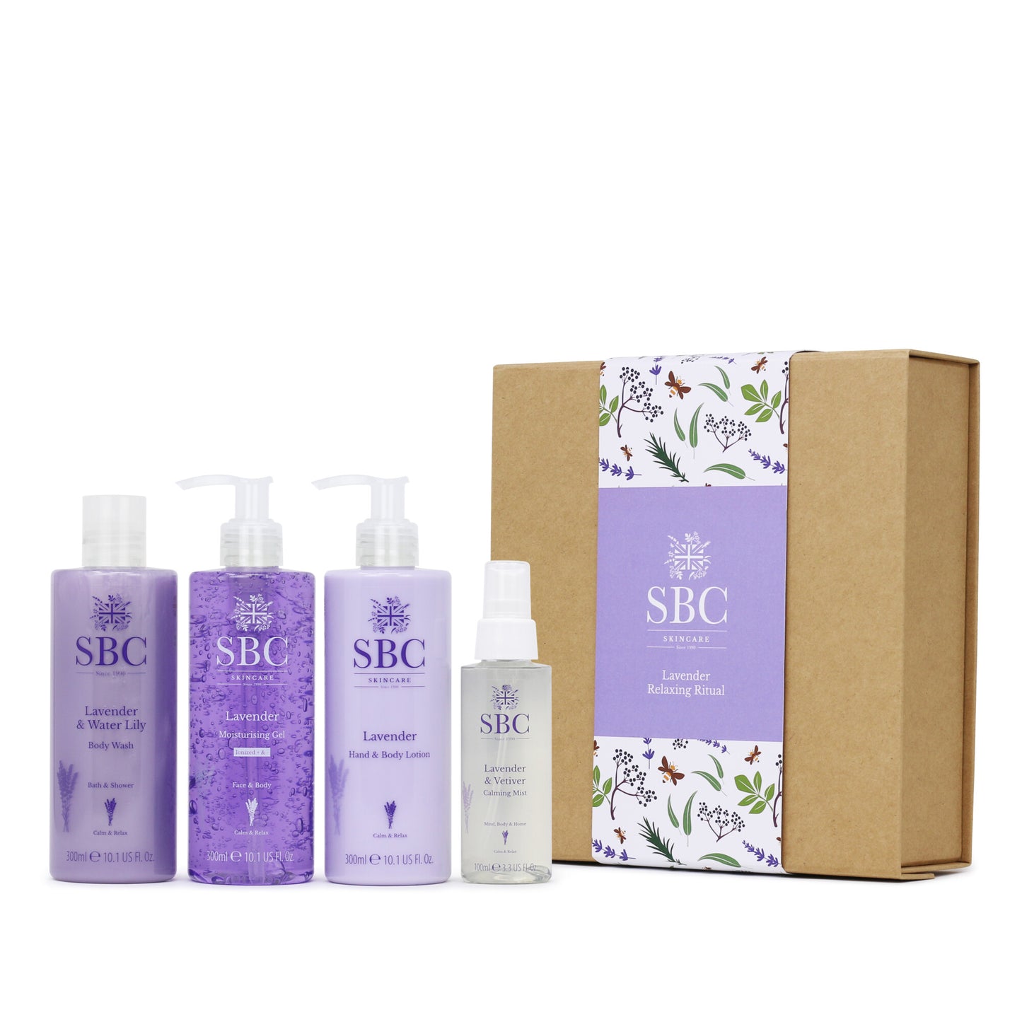 SBC Skincare’s Lavender Relaxing Ritual on a white background 