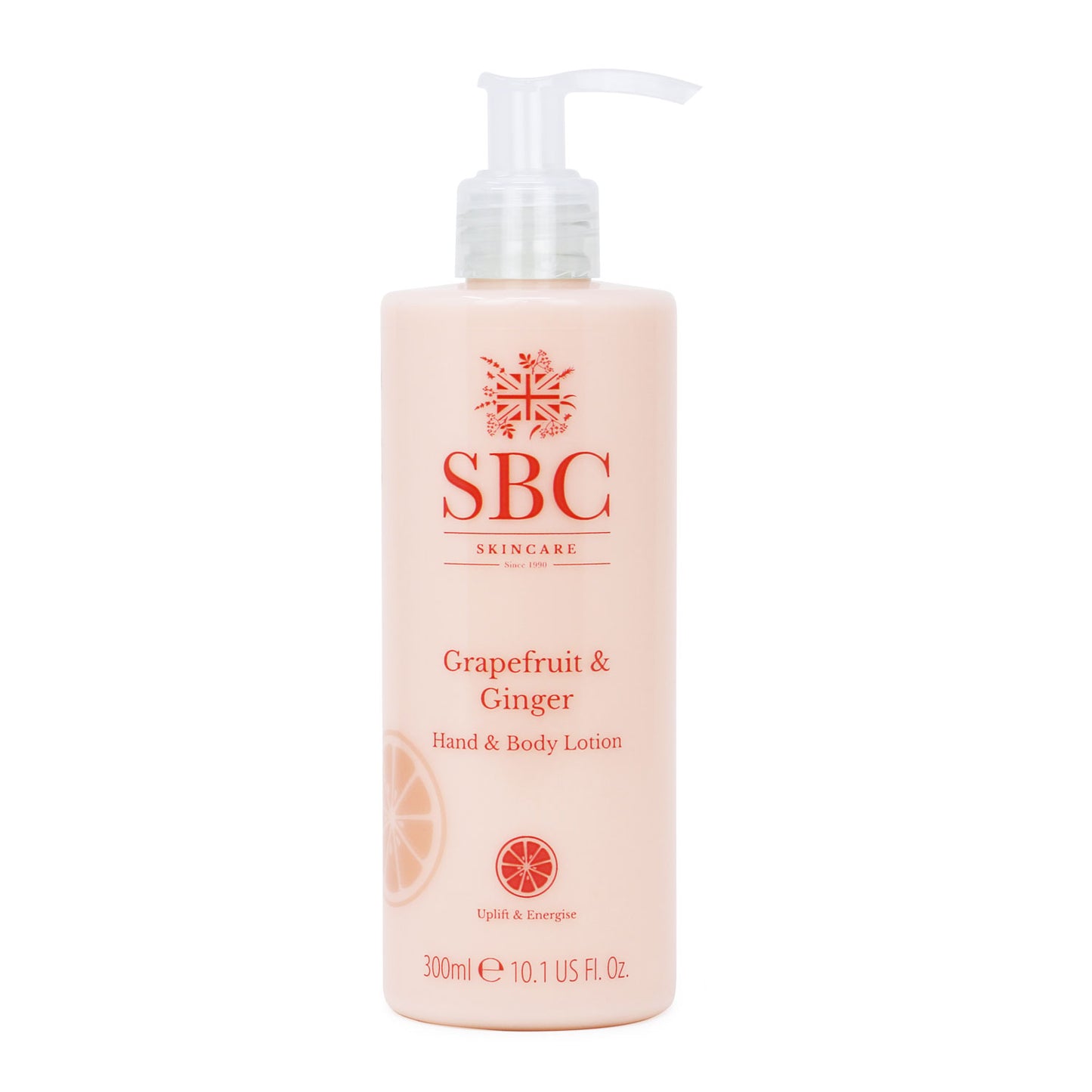 300ml Grapefruit & Ginger Hand & Body Lotion on a white background 