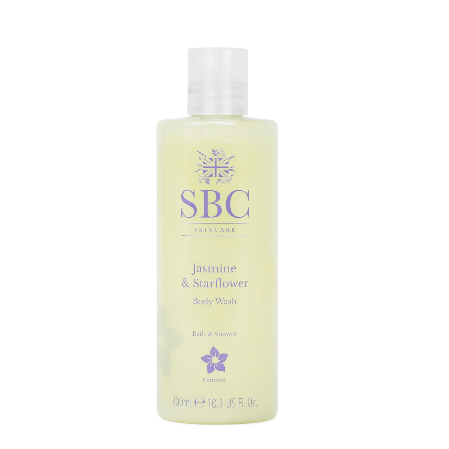 300ml Jasmine & Starflower Body Wash on a white background 