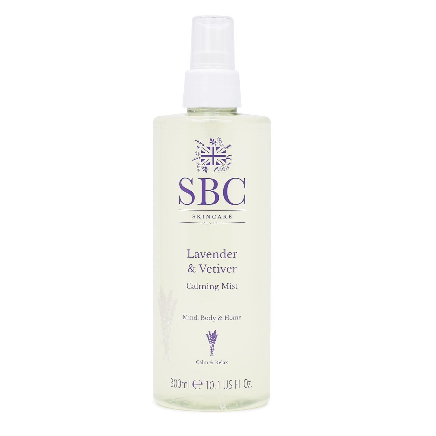 300ml Lavender & Vetiver Calming Mist on a white background 