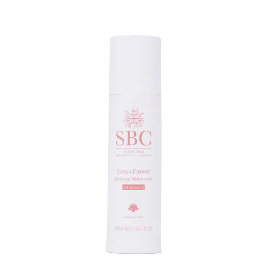 100ml Lotus Flower Intimate Moisturiser on a white background