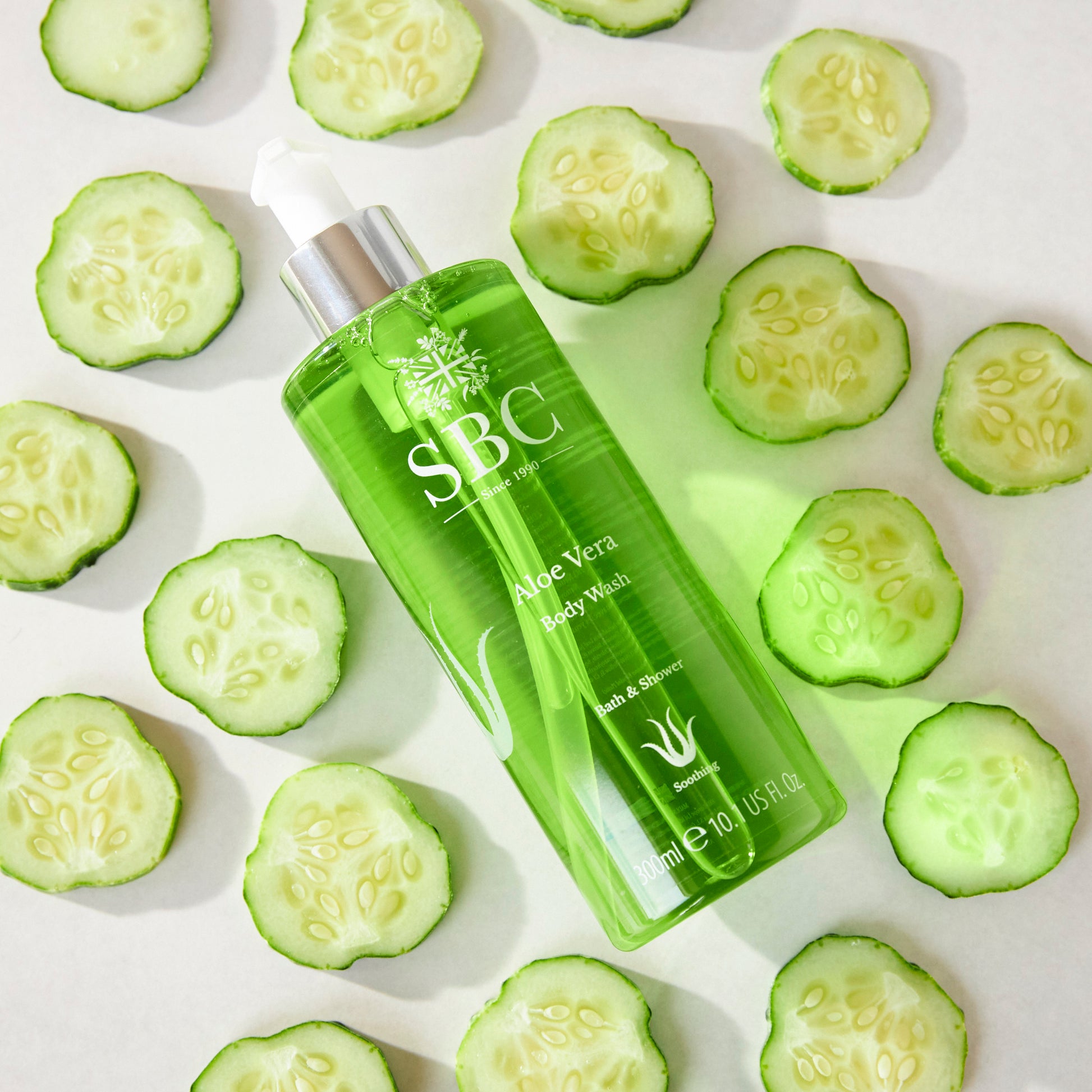 SBC Skincare Aloe Vera Body Wash with cucumber