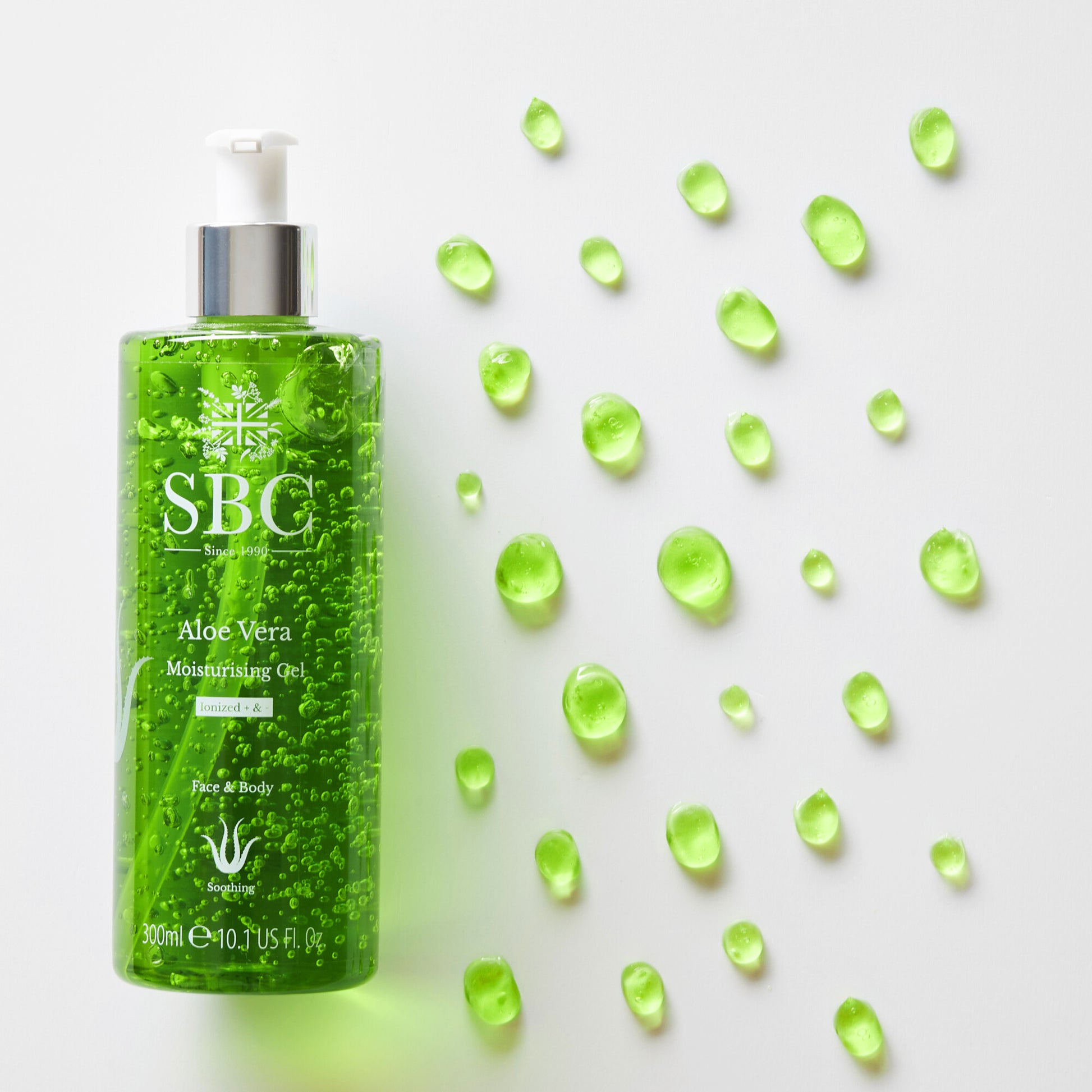 SBC Skincare Aloe Vera Gel with blobs of gel